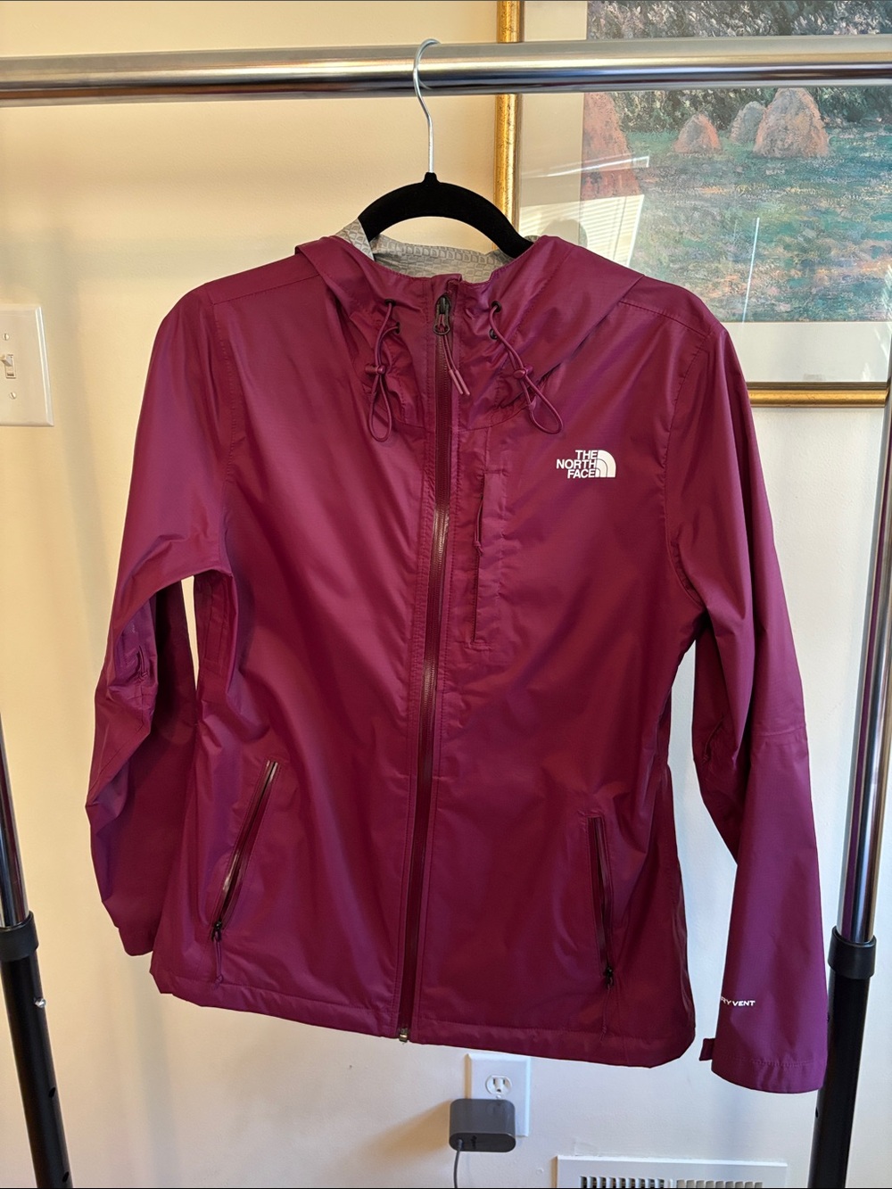 The North Face Women's Raincoat in Wine Burgundy Plum